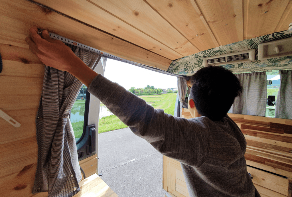 Van Life Japan DIY Camper Van Curtains