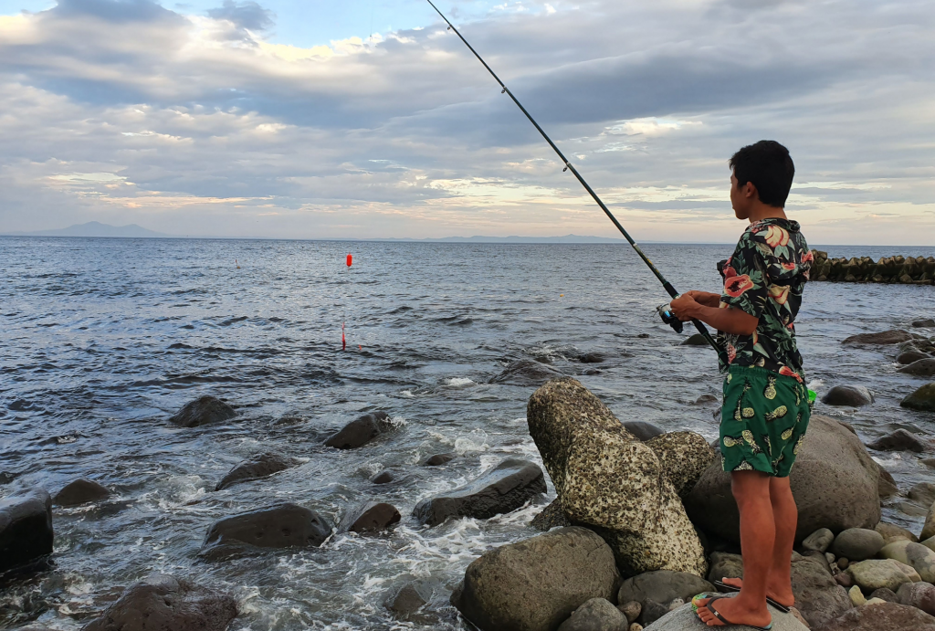 Salmon fishing on the Shiretoko Peninsula Hokkaido Japan